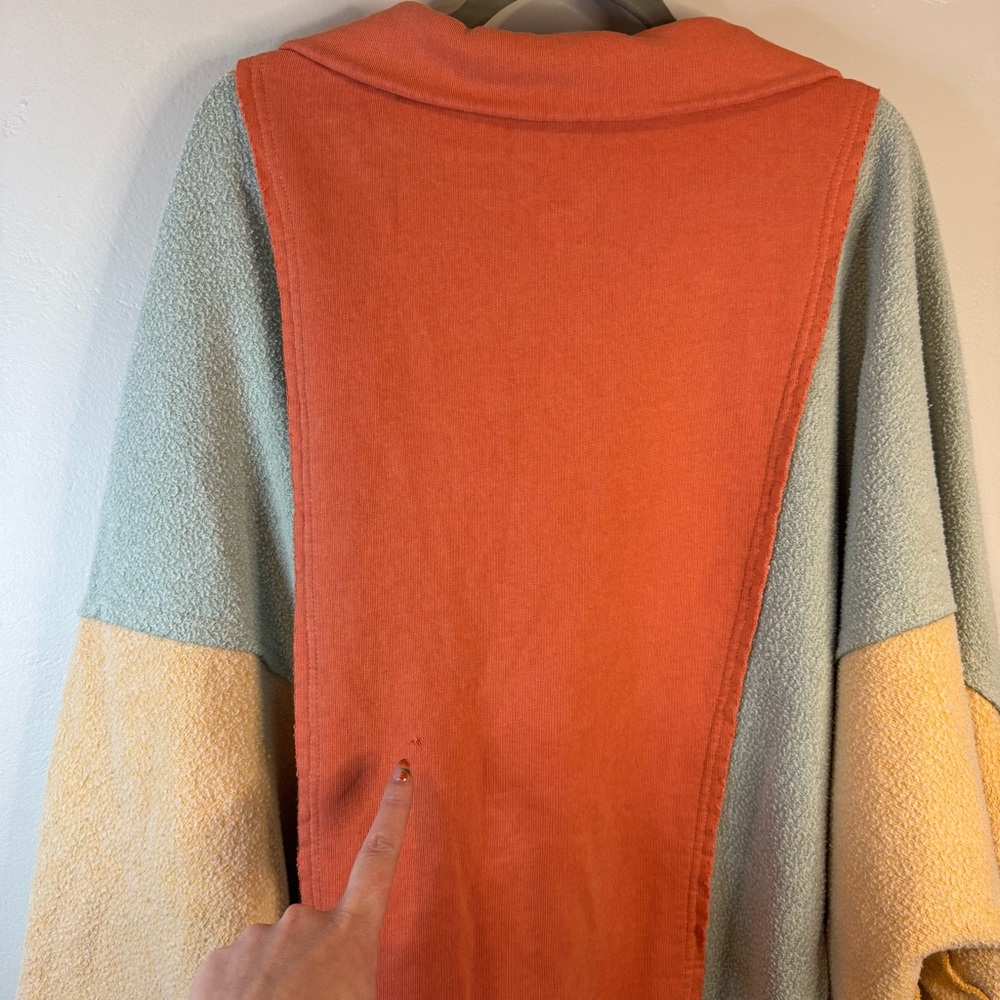 Free People Sidewalk Colorblock Sweatshirt XL - Picture 7 of 10